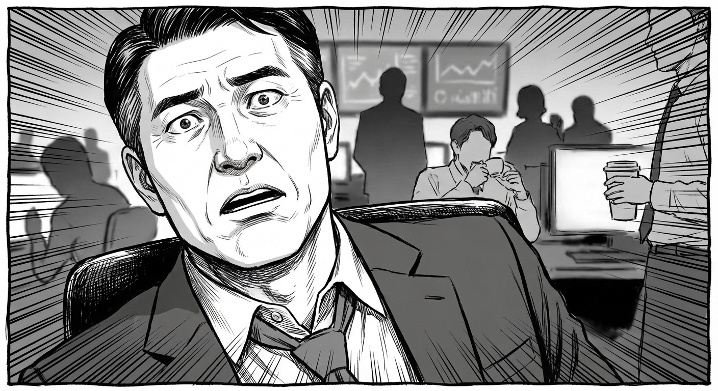 손님 FOMO 뒤에 여유로운 실루엣